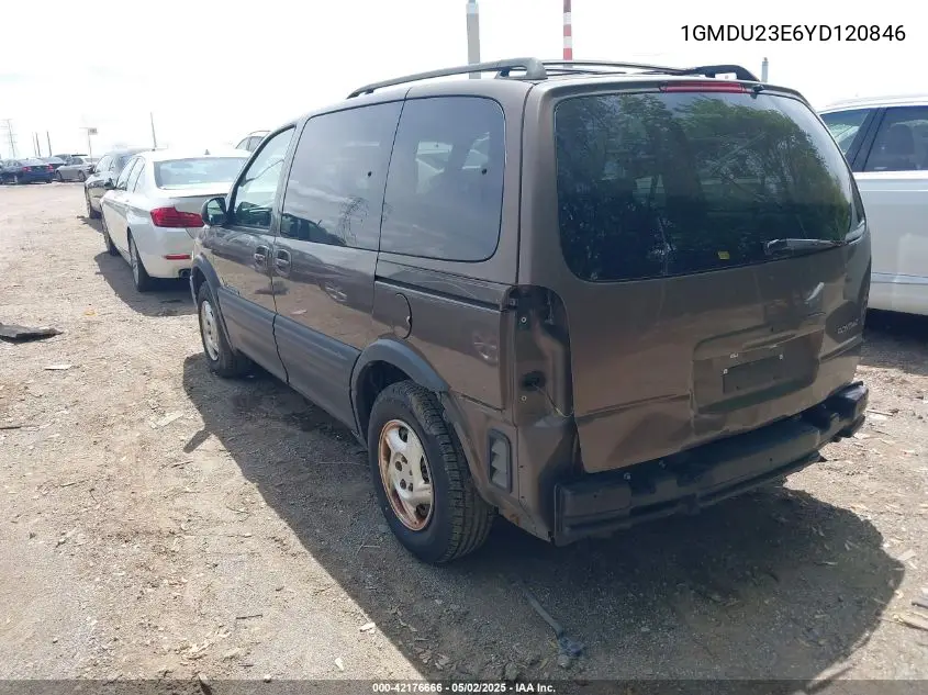 2000 Pontiac Montana V16 VIN: 1GMDU23E6YD120846 Lot: 42176666