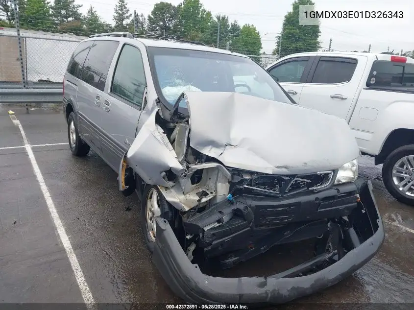 2001 Pontiac Montana M16 W/1Sd Pkg. VIN: 1GMDX03E01D326343 Lot: 42372891
