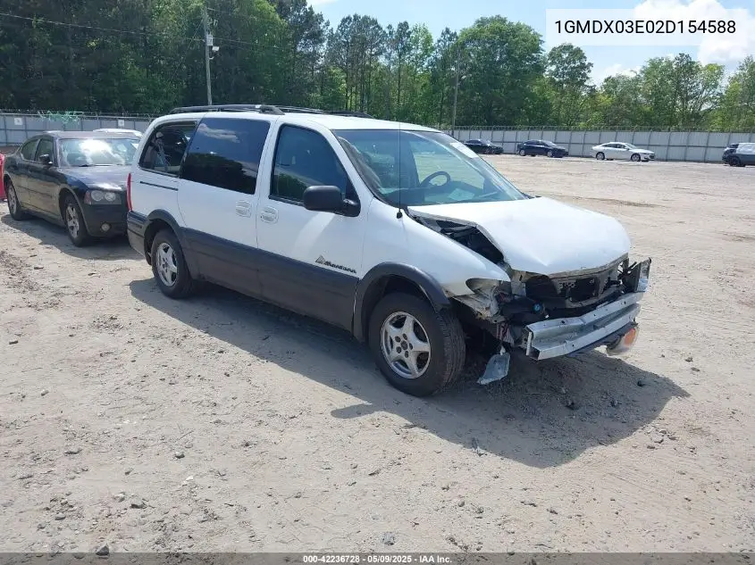 2002 Pontiac Montana M16 W/1Sa Pkg. VIN: 1GMDX03E02D154588 Lot: 42236728