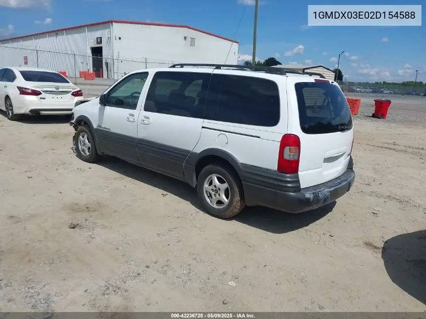 2002 Pontiac Montana M16 W/1Sa Pkg. VIN: 1GMDX03E02D154588 Lot: 42236728