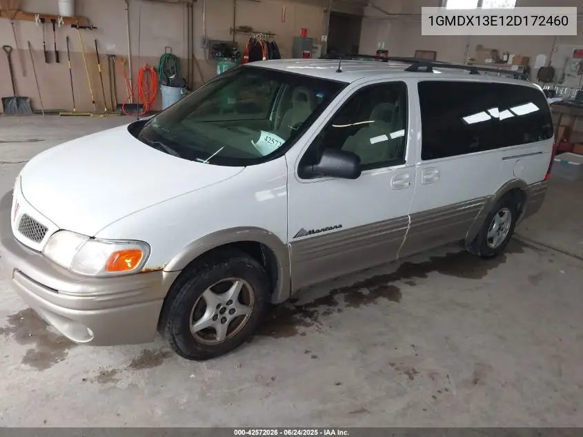 2002 Pontiac Montana M16 W/1Se Pkg. VIN: 1GMDX13E12D172460 Lot: 42572026