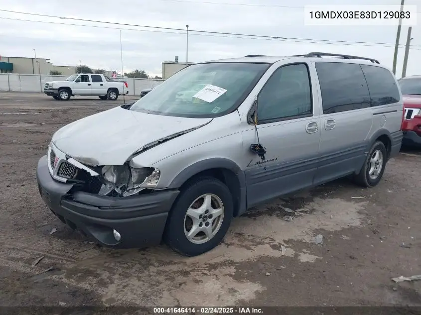 2003 Pontiac Montana M16 W/1Sv Pkg. VIN: 1GMDX03E83D129083 Lot: 41646414
