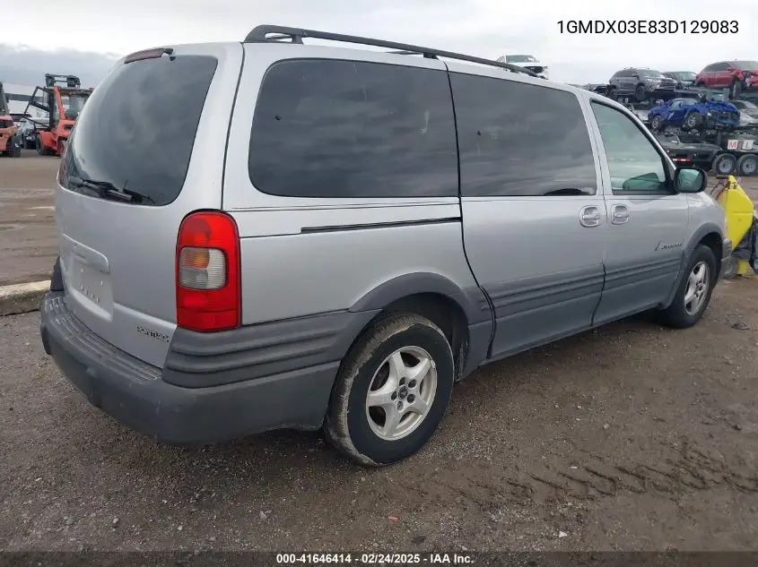 2003 Pontiac Montana M16 W/1Sv Pkg. VIN: 1GMDX03E83D129083 Lot: 41646414