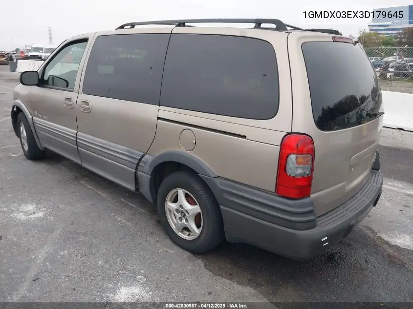 2003 Pontiac Montana M16 W/1Sa Pkg. VIN: 1GMDX03EX3D179645 Lot: 42030987