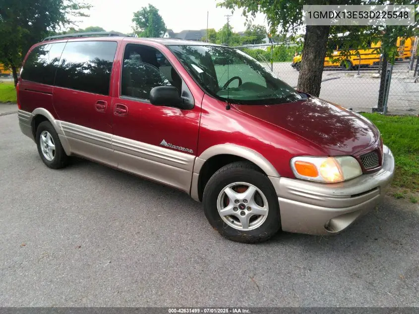2003 Pontiac Montana M16 W/1Se Pkg. VIN: 1GMDX13E53D225548 Lot: 42631499