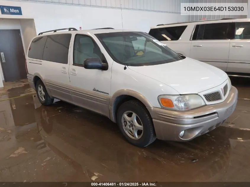 2004 Pontiac Montana M16 W/1Sa Pkg. VIN: 1GMDX03E64D153030 Lot: 41406481
