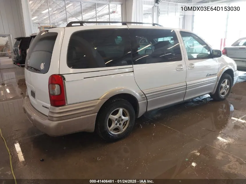 2004 Pontiac Montana M16 W/1Sa Pkg. VIN: 1GMDX03E64D153030 Lot: 41406481