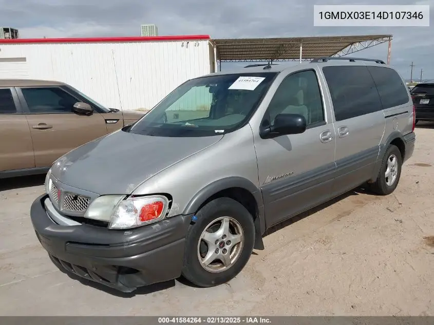 2004 Pontiac Montana M16 W/1Sa Pkg. VIN: 1GMDX03E14D107346 Lot: 41584264