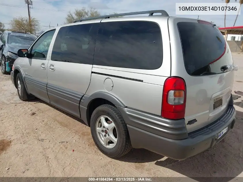 2004 Pontiac Montana M16 W/1Sa Pkg. VIN: 1GMDX03E14D107346 Lot: 41584264