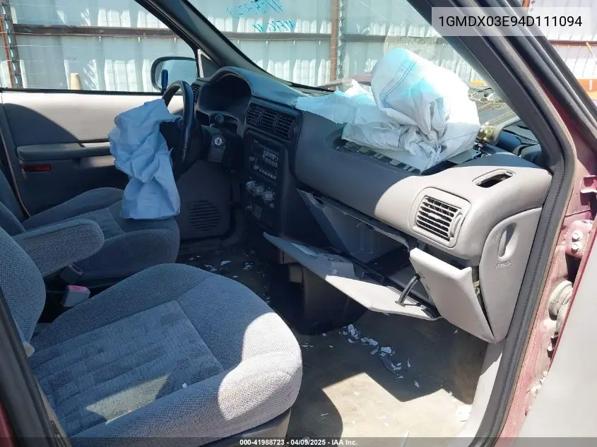 2004 Pontiac Montana M16 W/1Sa Pkg. VIN: 1GMDX03E94D111094 Lot: 41988723
