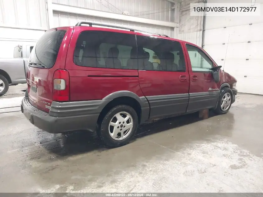 2004 Pontiac Montana T16 W/1Sx Pkg. VIN: 1GMDV03E14D172977 Lot: 42250123