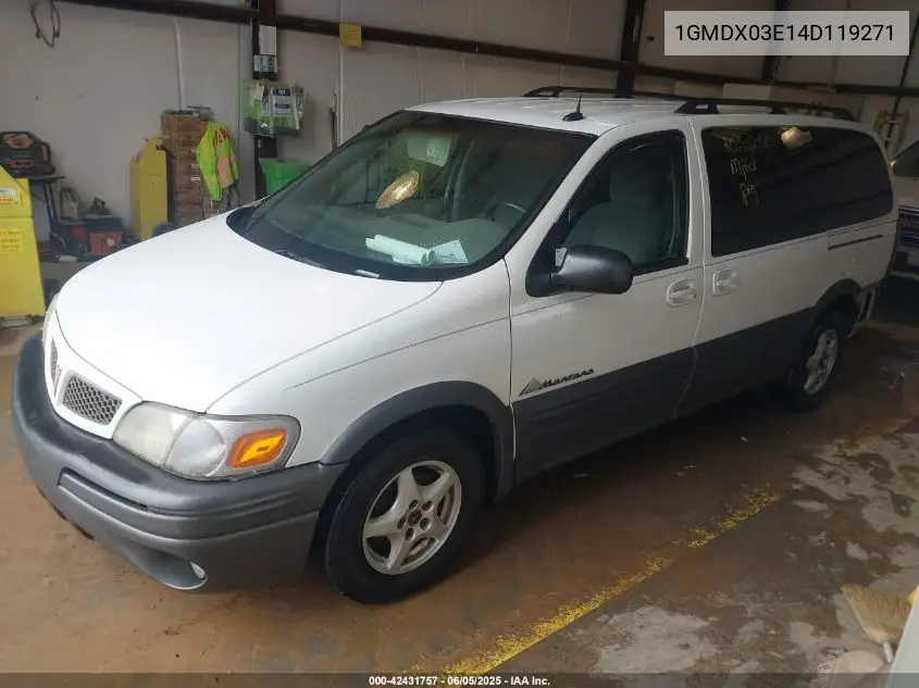 2004 Pontiac Montana M16 W/1Sa Pkg. VIN: 1GMDX03E14D119271 Lot: 42431757
