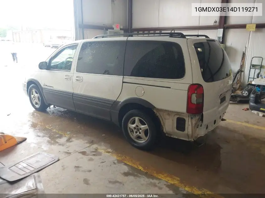 2004 Pontiac Montana M16 W/1Sa Pkg. VIN: 1GMDX03E14D119271 Lot: 42431757