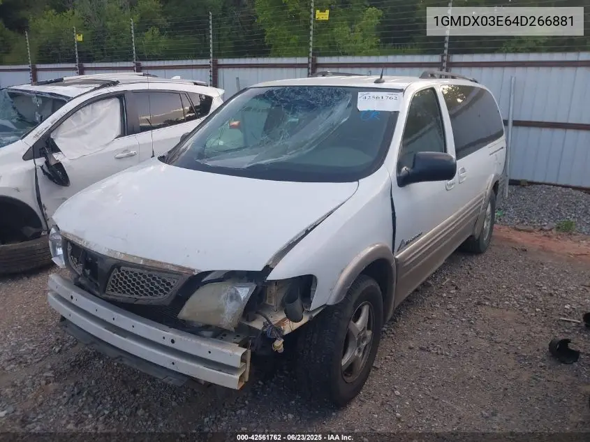 2004 Pontiac Montana M16 W/1Sa Pkg. VIN: 1GMDX03E64D266881 Lot: 42561762