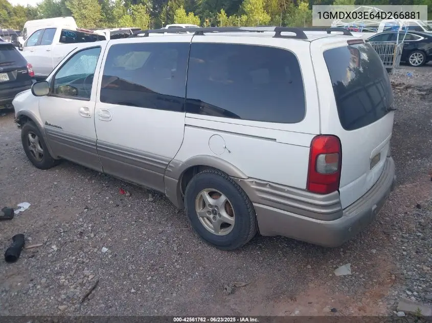 2004 Pontiac Montana M16 W/1Sa Pkg. VIN: 1GMDX03E64D266881 Lot: 42561762