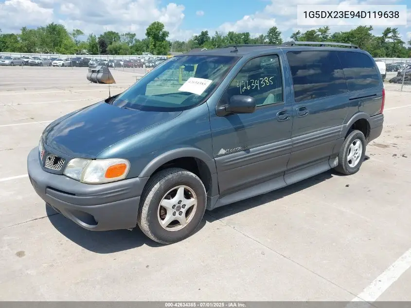 2004 Pontiac Montana M16 W/1Sa Pkg. VIN: 1G5DX23E94D119638 Lot: 42634385