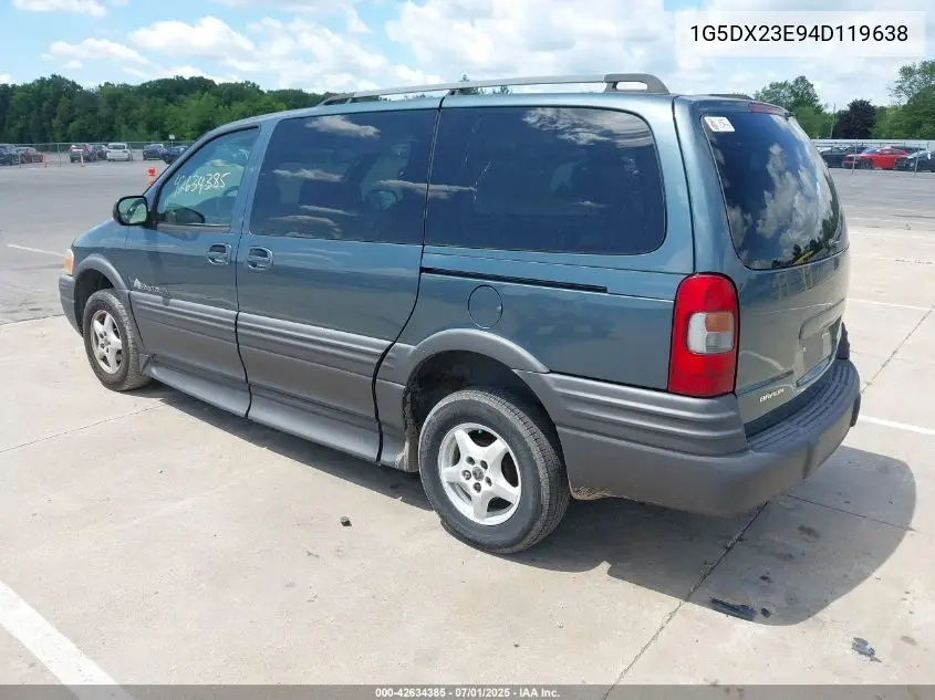 2004 Pontiac Montana M16 W/1Sa Pkg. VIN: 1G5DX23E94D119638 Lot: 42634385
