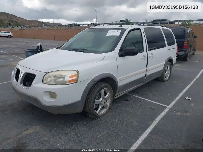 2005 Pontiac Montana Sv6 Fwd VIN: 1GMDV33L95D156138 Lot: 41905527