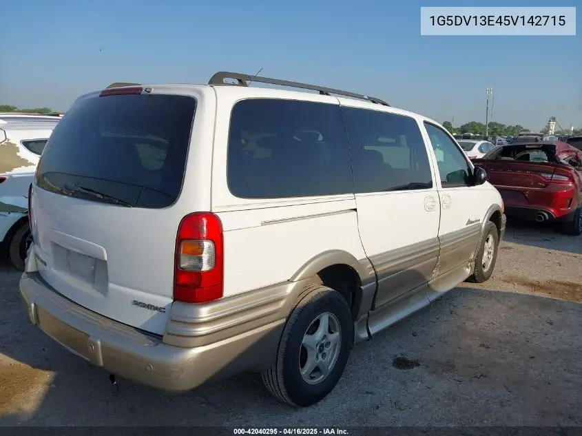 2005 Pontiac Montana M16 W/1Sa Pkg. VIN: 1G5DV13E45V142715 Lot: 42040295