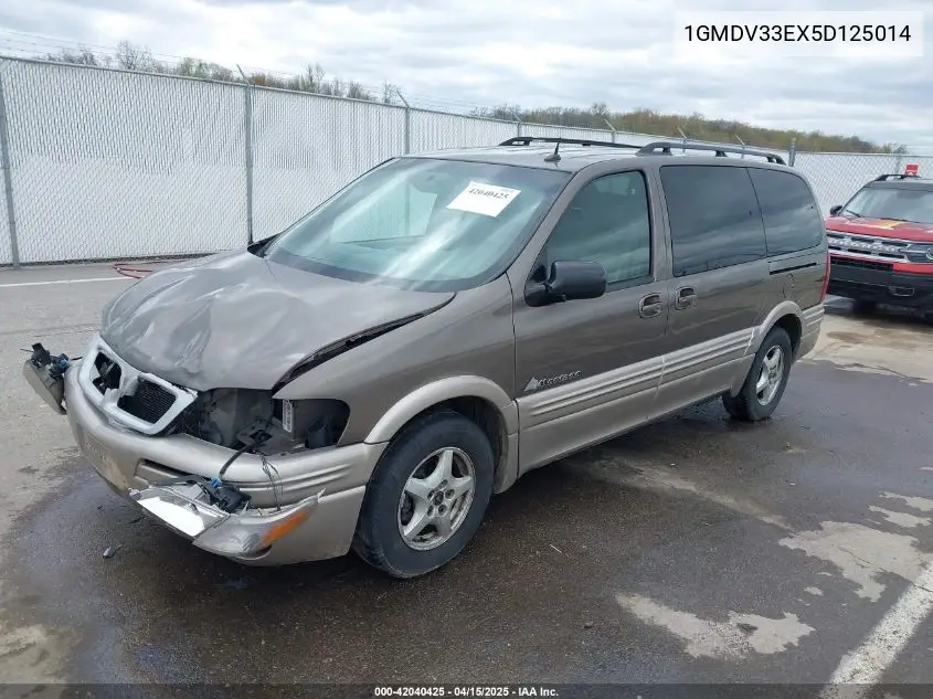 2005 Pontiac Montana M16 W/1Se Pkg. VIN: 1GMDV33EX5D125014 Lot: 42040425