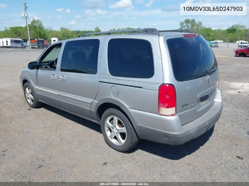2005 Pontiac Montana Sv6 Fwd VIN: 1GMDV33L65D247903 Lot: 42179568