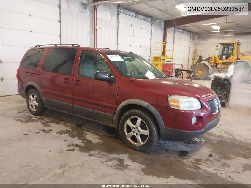2005 Pontiac Montana Sv6 Fwd VIN: 1GMDV03L95D232584 Lot: 42198302