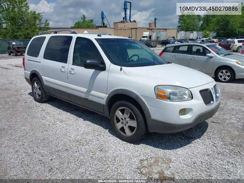 2005 Pontiac Montana Sv6 Fwd VIN: 1GMDV33L45D270886 Lot: 42198328