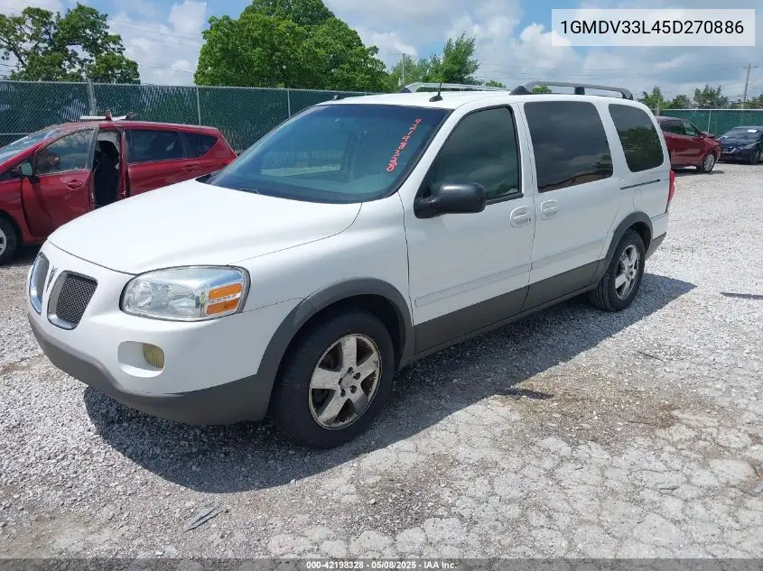 2005 Pontiac Montana Sv6 Fwd VIN: 1GMDV33L45D270886 Lot: 42198328