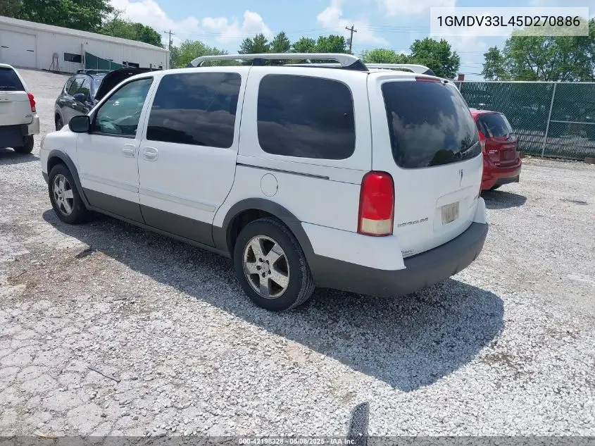 2005 Pontiac Montana Sv6 Fwd VIN: 1GMDV33L45D270886 Lot: 42198328