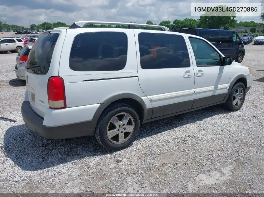 2005 Pontiac Montana Sv6 Fwd VIN: 1GMDV33L45D270886 Lot: 42198328