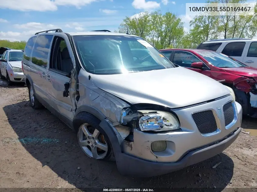 2005 Pontiac Montana Sv6 Fwd VIN: 1GMDV33L55D169467 Lot: 42200331
