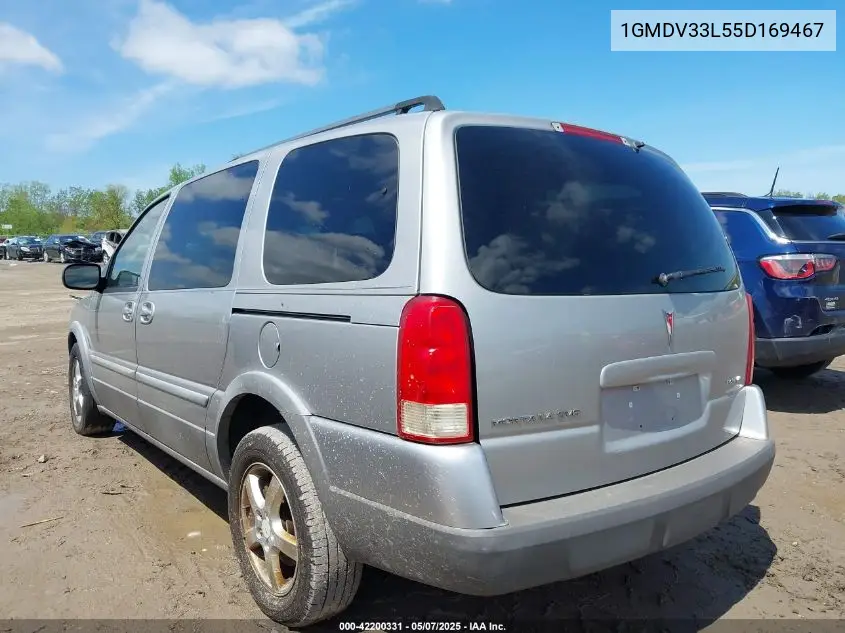 2005 Pontiac Montana Sv6 Fwd VIN: 1GMDV33L55D169467 Lot: 42200331