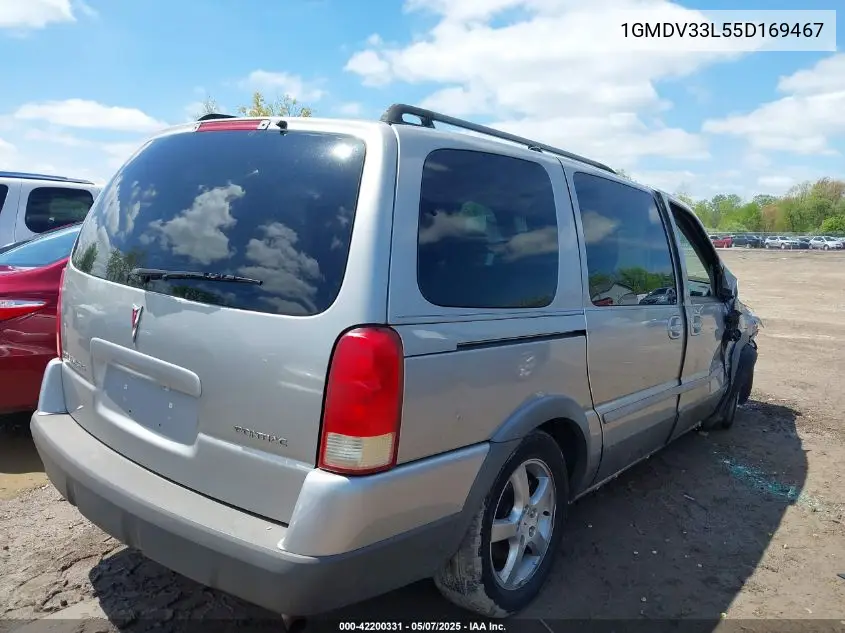 2005 Pontiac Montana Sv6 Fwd VIN: 1GMDV33L55D169467 Lot: 42200331