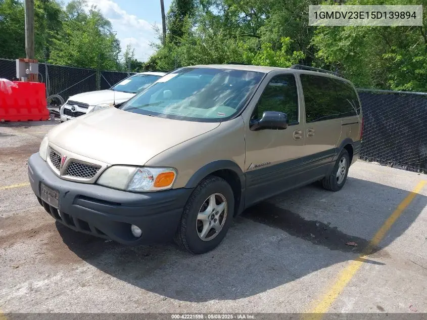 2005 Pontiac Montana M16 W/1Sa Pkg. VIN: 1GMDV23E15D139894 Lot: 42221598
