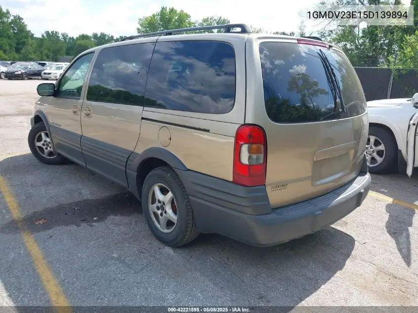 2005 Pontiac Montana M16 W/1Sa Pkg. VIN: 1GMDV23E15D139894 Lot: 42221598