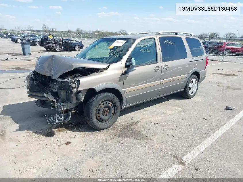 2006 Pontiac Montana Sv6 VIN: 1GMDV33L56D130458 Lot: 42118625