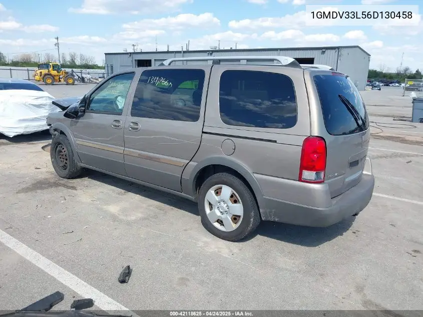 2006 Pontiac Montana Sv6 VIN: 1GMDV33L56D130458 Lot: 42118625