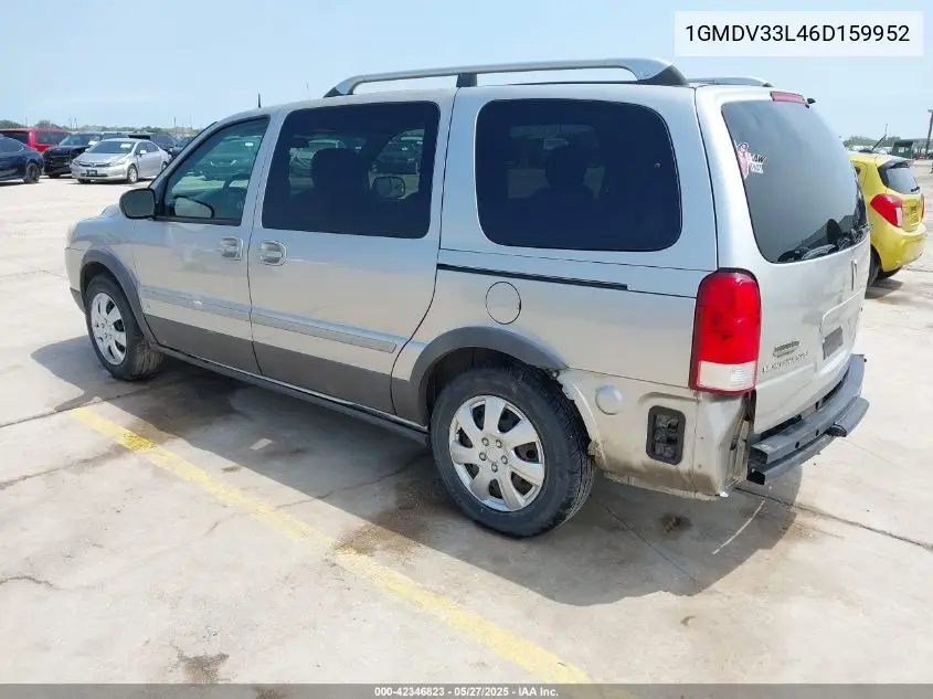 2006 Pontiac Montana Sv6 VIN: 1GMDV33L46D159952 Lot: 42346823