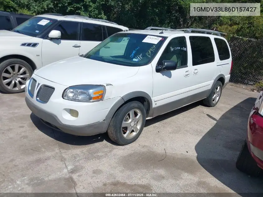 2006 Pontiac Montana Sv6 VIN: 1GMDV33L86D157427 Lot: 42632464