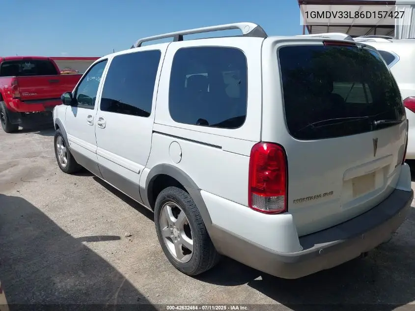 2006 Pontiac Montana Sv6 VIN: 1GMDV33L86D157427 Lot: 42632464