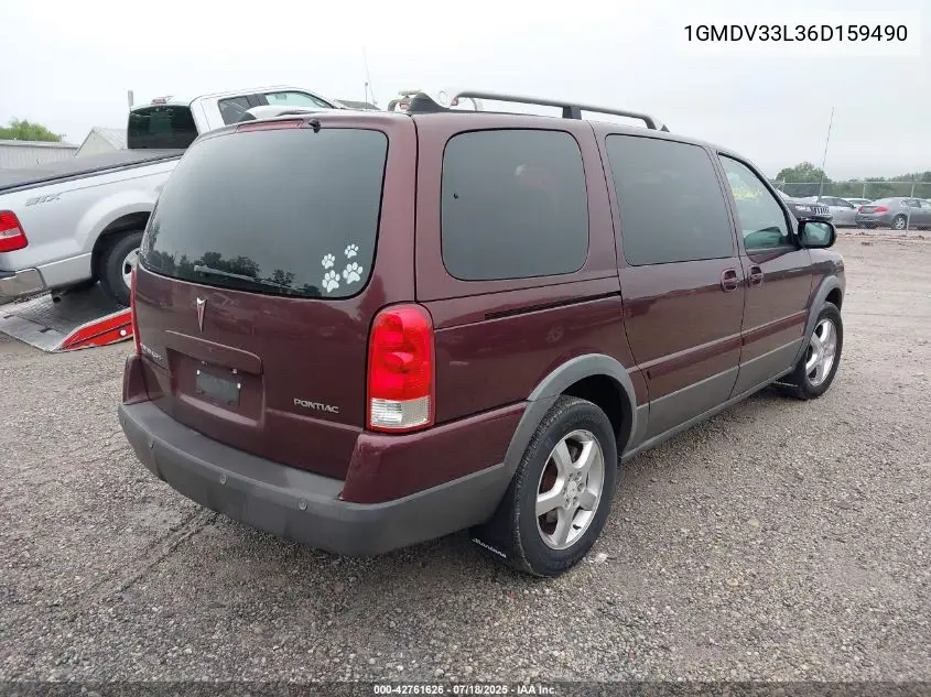 2006 Pontiac Montana Sv6 VIN: 1GMDV33L36D159490 Lot: 42761626