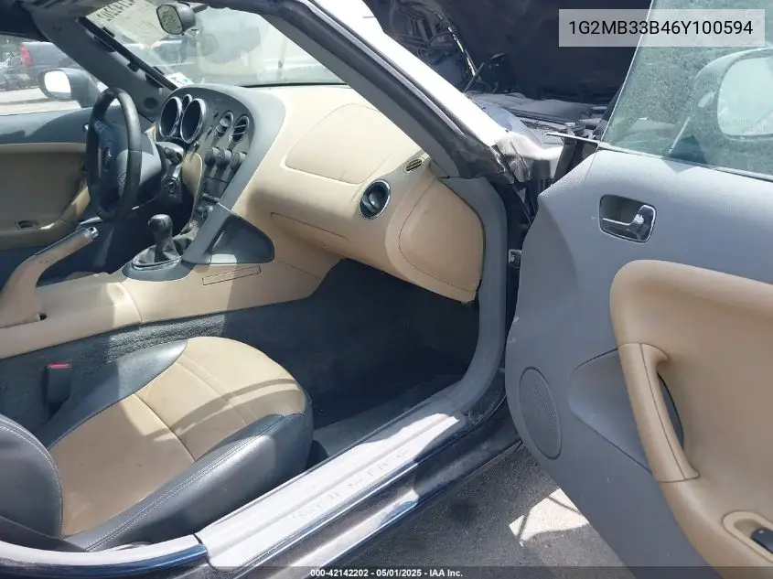 2006 Pontiac Solstice VIN: 1G2MB33B46Y100594 Lot: 42142202