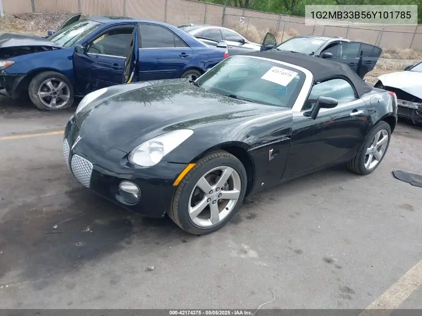 2006 Pontiac Solstice VIN: 1G2MB33B56Y101785 Lot: 42174375