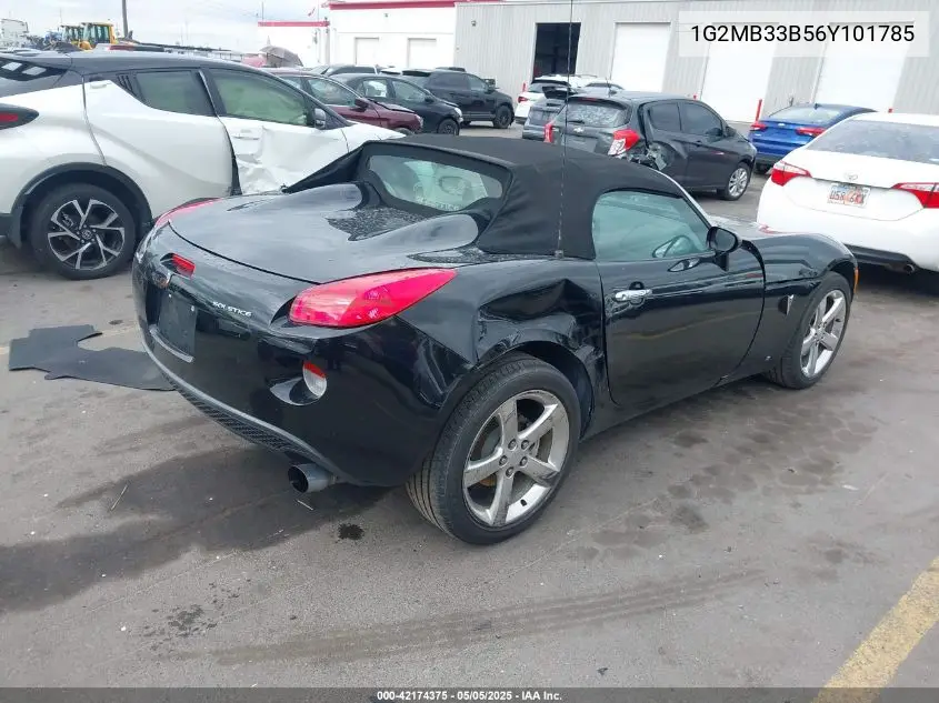 2006 Pontiac Solstice VIN: 1G2MB33B56Y101785 Lot: 42174375