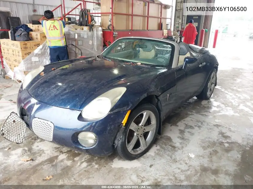 2006 Pontiac Solstice VIN: 1G2MB33BX6Y106500 Lot: 42433498