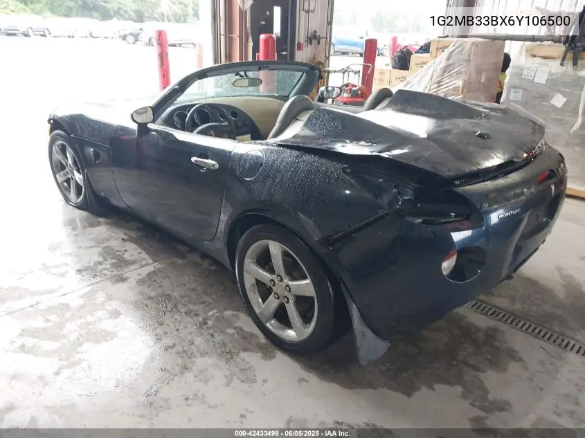 2006 Pontiac Solstice VIN: 1G2MB33BX6Y106500 Lot: 42433498