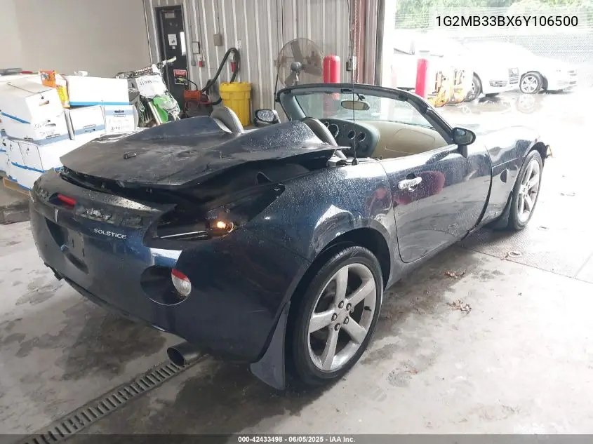 2006 Pontiac Solstice VIN: 1G2MB33BX6Y106500 Lot: 42433498