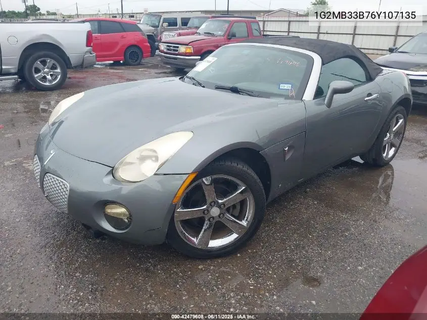 2006 Pontiac Solstice VIN: 1G2MB33B76Y107135 Lot: 42479608