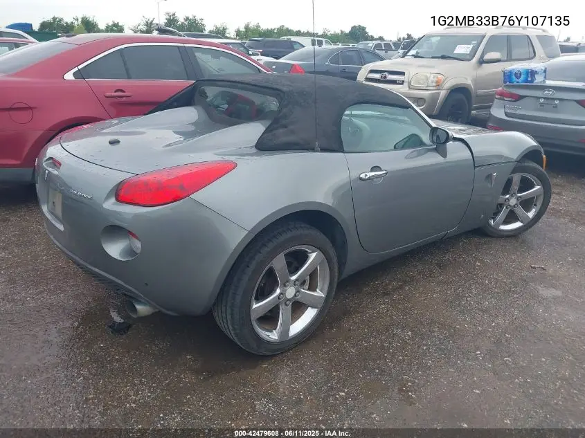 2006 Pontiac Solstice VIN: 1G2MB33B76Y107135 Lot: 42479608