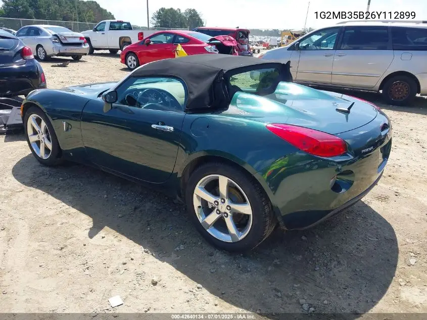 2006 Pontiac Solstice VIN: 1G2MB35B26Y112899 Lot: 42640134